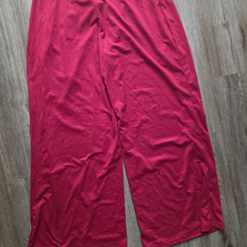 SHEIN Red Beaded Wide-Leg Jumpsuit - Picture 9 of 9